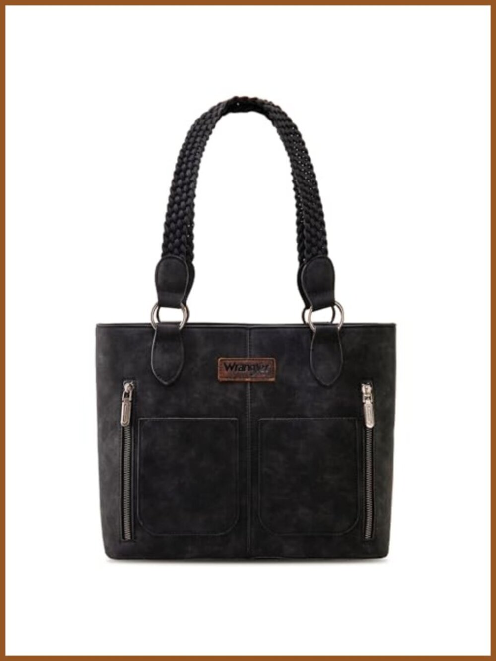 Western Tote Bag Distressed Style Multi Pocket Shoulder Hobo Handbag